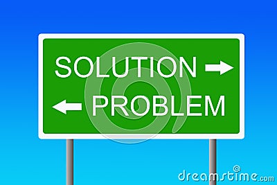 Problem and solution Stock Photo