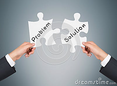 Problem and solution Stock Photo