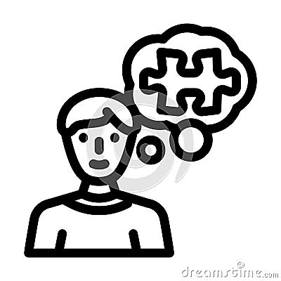 problem solving business process line icon vector illustration Vector Illustration
