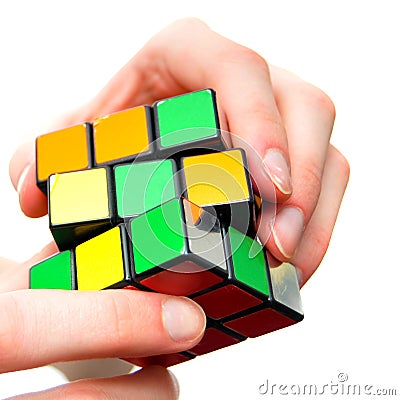 Problem solving puzzle cube Editorial Stock Photo