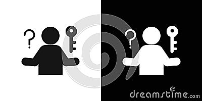 Problem solving skills icon Flat fill set collection Vector Illustration