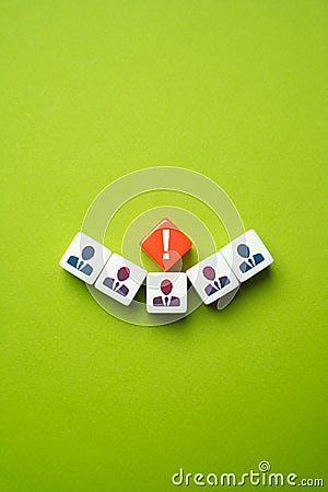 A problem that the team cannot cope with. Stock Photo