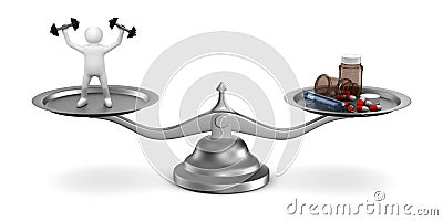 Problems dope in sports. Isolated 3D illustration Cartoon Illustration