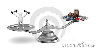 Problems dope in sports. Isolated 3D illustration Cartoon Illustration