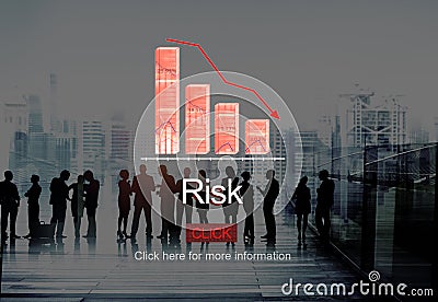 Problems Risk Deflation Depression Bankruptcy Concept Stock Photo