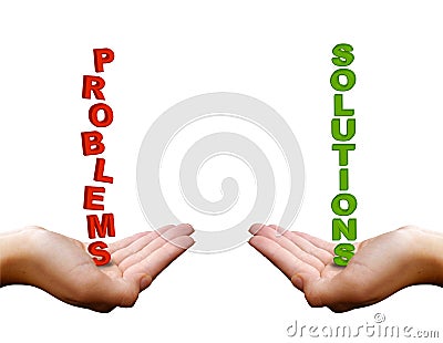 Problems and solutions Stock Photo
