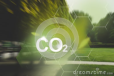 Problems and solutions of CO2 emission. Stock Photo