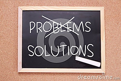 Problems and Solutions, Motivational Words Quotes Concept Stock Photo