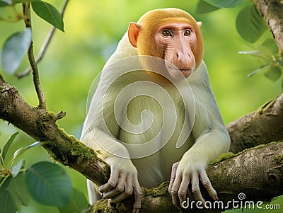 Proboscis monkey Cartoon Illustration