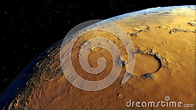 Procedural generated image of Mars Stock Photo