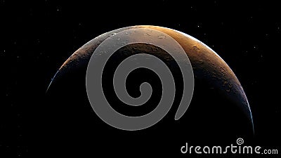 Procedural generated image of Mars Stock Photo