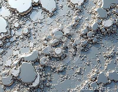 Procedural Nanobot Swarm Marble with self-assembling silver fractal patterns, designed for cutting-edge lab textures, evoking Stock Photo