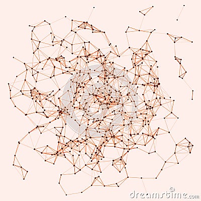 Procedural Network Mesh Art background illustration Cartoon Illustration