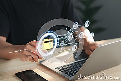 Process automation to efficiently manage. Stock Photo