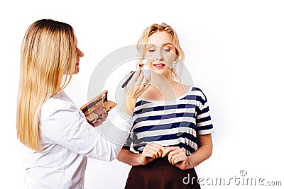 The process of creating makeup Stock Photo