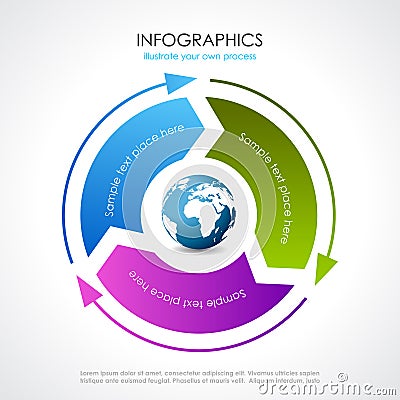 Vector process diagram Vector Illustration