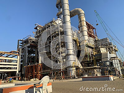 Process furnace heater in Oil & Gas refinery plant Editorial Stock Photo