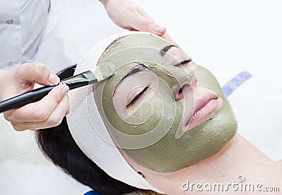 Process of massage and facials Stock Photo