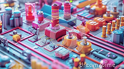 Process Modeling, A visual exploration of analysis and optimization stages Stock Photo