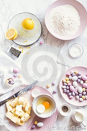 Process of preparation Easter pasrty Stock Photo