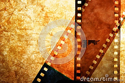 Processed film strips Stock Photo