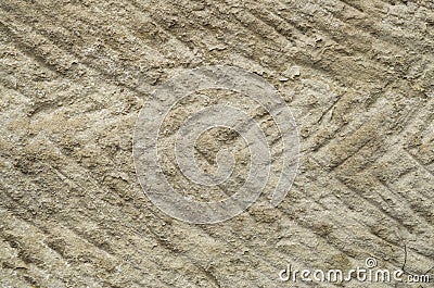 Processed sandstone with oblique parallel lines Stock Photo