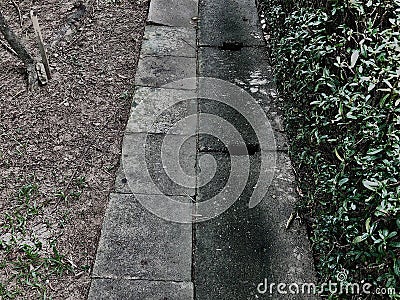 To two through this pavement Stock Photo