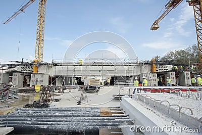 Processes scene of civil engineering Editorial Stock Photo