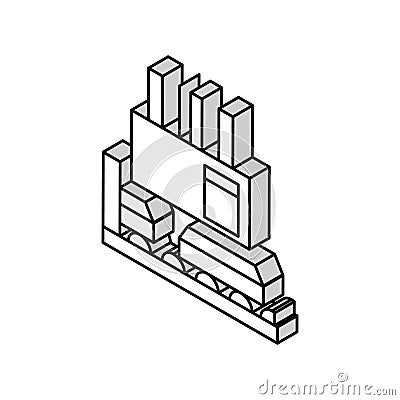 processing aluminium production isometric icon vector illustration Vector Illustration