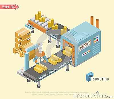 Processing gold. Manufacturer. Gold processor and packer. Processing plant Stock Photo