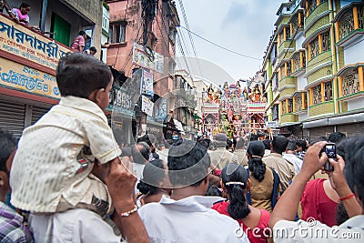 Procession of Hindu God Ram , Sita and Hanuman Editorial Stock Photo