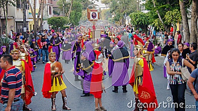 Holy Week in Guatemala: Jesus Nazarene of Miracles, the longest running and most traditional procession in the city Editorial Stock Photo