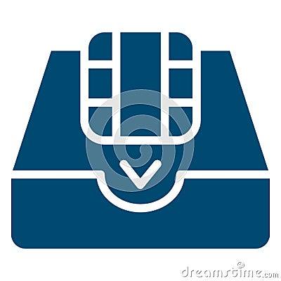Processor chip, video folder Isolated Vector icon which can easily modify or edit Vector Illustration