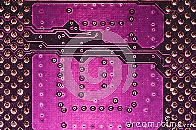 Processor pins macro. computer motherboard close up. cpu pins on a circuit board. computer central processor unit. modern Stock Photo