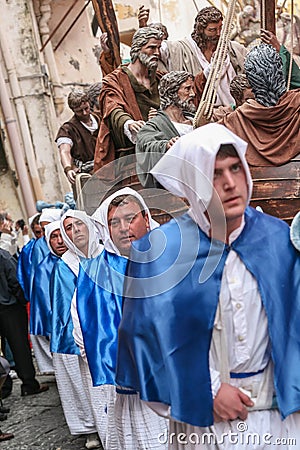 PROCIDA EASTER Good Friday procession Editorial Stock Photo