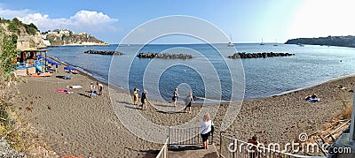Procida â€“ Panoramica della Spiaggia della Chiaia Editorial Stock Photo