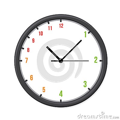 The Procrastinator clock. Isolated Vector Illustration Vector Illustration