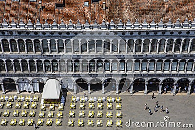 Procuratie Vecchie in Piazza San Marco in Venice Editorial Stock Photo