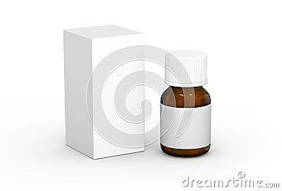 Product box and Pharmaceutical bottle Stock Photo