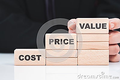 Product Price Cost and Value Position Stock Photo
