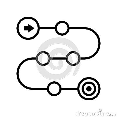 Product development roadmap icon Vector Illustration