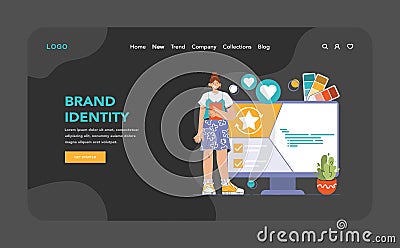 Product differentiation web or landing Vector Illustration