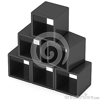 Product display boxes 3D. Stock Photo