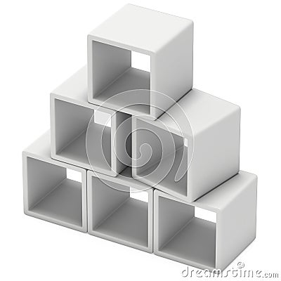 Product display boxes 3D. Stock Photo