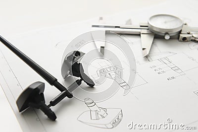 Product and drawing Stock Photo