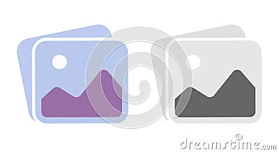 Product image default thumbnail icon vector graphic, web photo picture gallery album file, website pic not available or soon Vector Illustration