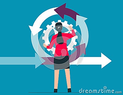 Product management and development process. Product iteration vector illustration concept Vector Illustration