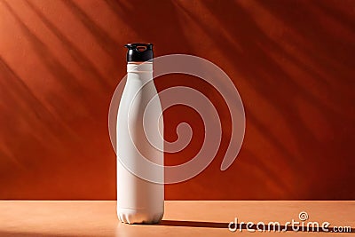 Product packaging mockup photo of Reusable bottle, studio advertising photoshoot Stock Photo