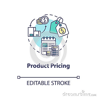 Product pricing concept icon Vector Illustration