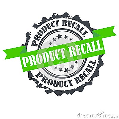 Product recall stamp.Sign.seal.Logo design Vector Illustration